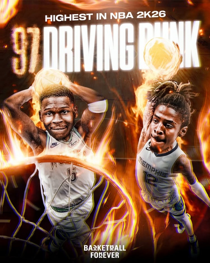 观看入口-认可！爱德华兹和莫兰特突破扣篮能力值97并列联盟第一